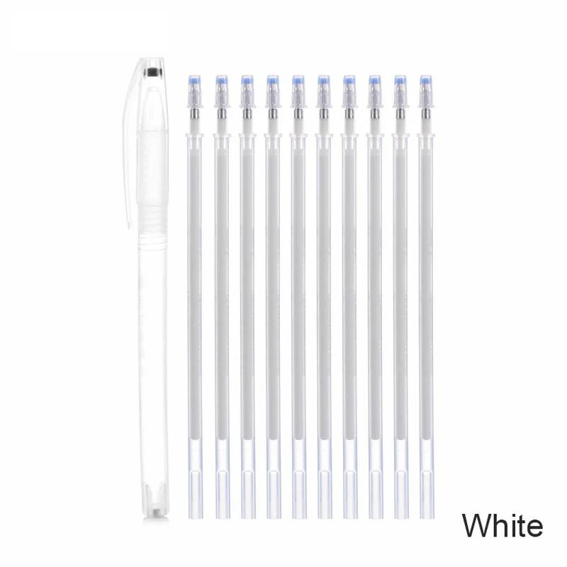 10Pcs/Set Heat Erasable Refill Pen High Temperature Disappearing Fabric Marker Pens Line Marking DIY Craft Sewing Accessories