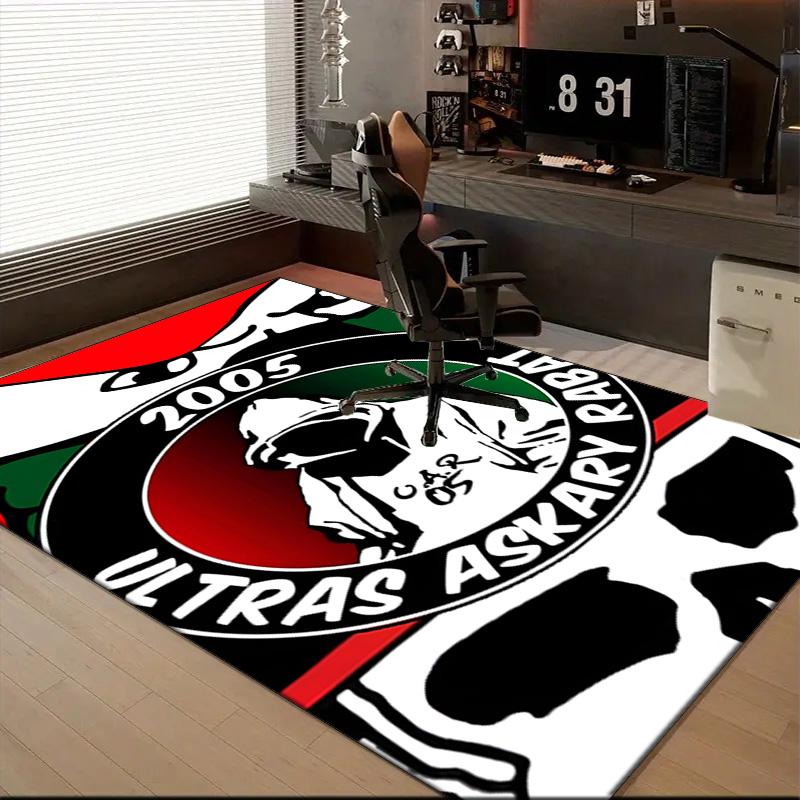 Ультрас: Коврик для пола с надписью 'Passionate Supporters United Rug' - Машинная стирка для спальни, спальни, гостиной, Декор комнаты, Подарки для фанатов, Рождество