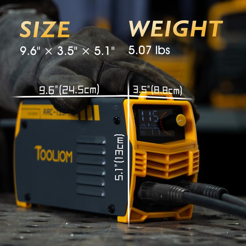 TOOLIOM 135A 110/220В Двухвольтовый сварочный аппарат для ручной дуговой сварки (MMA) Сварочный аппарат Lift TIG с ЖК-дисплеем Портативная сварочная машина Сила дуги и Антиприлипание