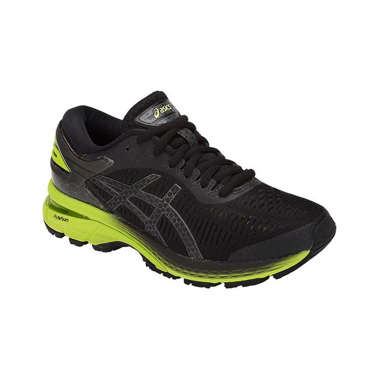 Asics Gel-Kayano 25 Удобные Универсальные Прочные Низкие Детские Кроссовки для Бега Детские Кроссовки для Бега Черный Зеленый 1014A004-001