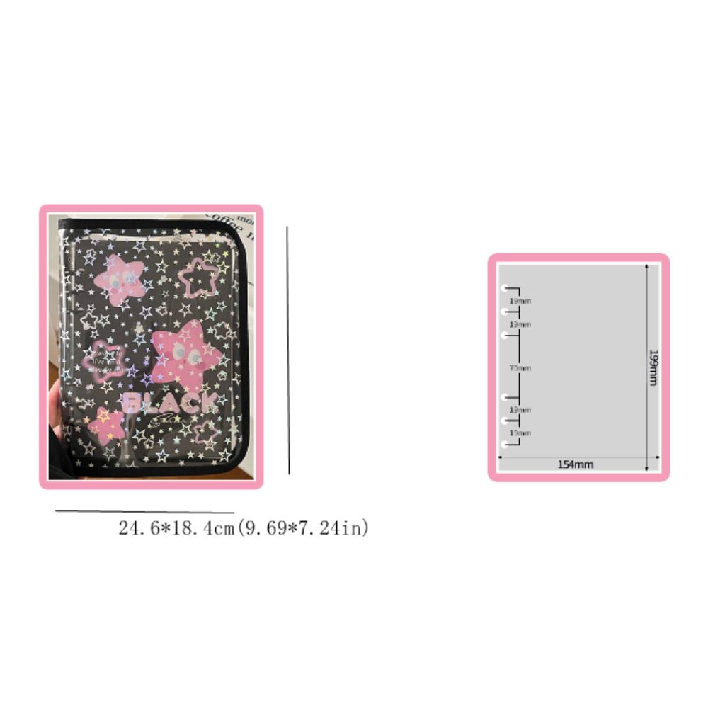 A5 Binder Photo Album Cover PVC Korea Style Photo Collect Book Cover Cute Beautiful Card Binder Pack Photo Card Collection