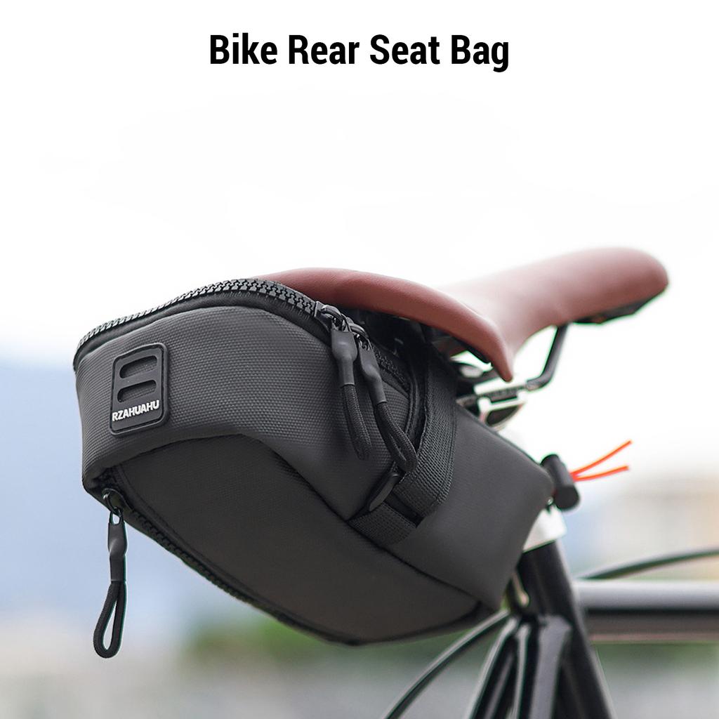 Large Capacity Bicycle Saddle Bag Waterproof Expandable Rear Seat Bag Bike Under Seat Bag