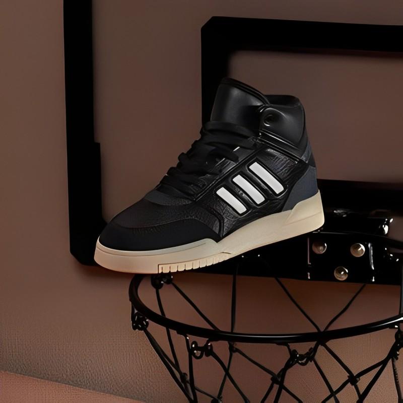 adidas Оригинальные кроссовки Drop Step из синтетической кожи, удобные, модные, амортизирующие, прочные, высокие, детские скейтбордические кроссовки, детские скейтбордические кроссовки, черные IG1479