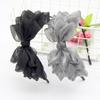 Spring/Summer Pure Color Mesh Bow Headband - Sweet Korean Style Hair Accessory