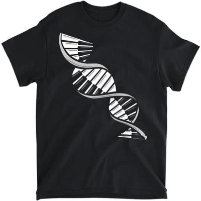 Футболка с ДНК фортепианной музыки, Футболка для пианиста, учителя игры на фортепиано, Толстовка, Худи, Унисекс, Взрослый размер, Сделано в Канаде