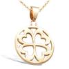 [H5534] - Gold Plated 'Clover' Pendant - 18 Mm