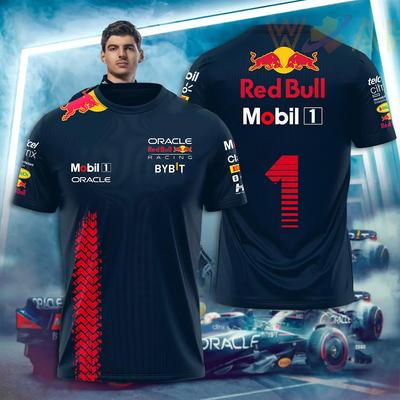 Футболка с принтом Red Bull, лидер продаж, для бега на открытом воздухе, спортивная, мужская, летний гоночный костюм, бренд Red Bull, костюм для велотренировок