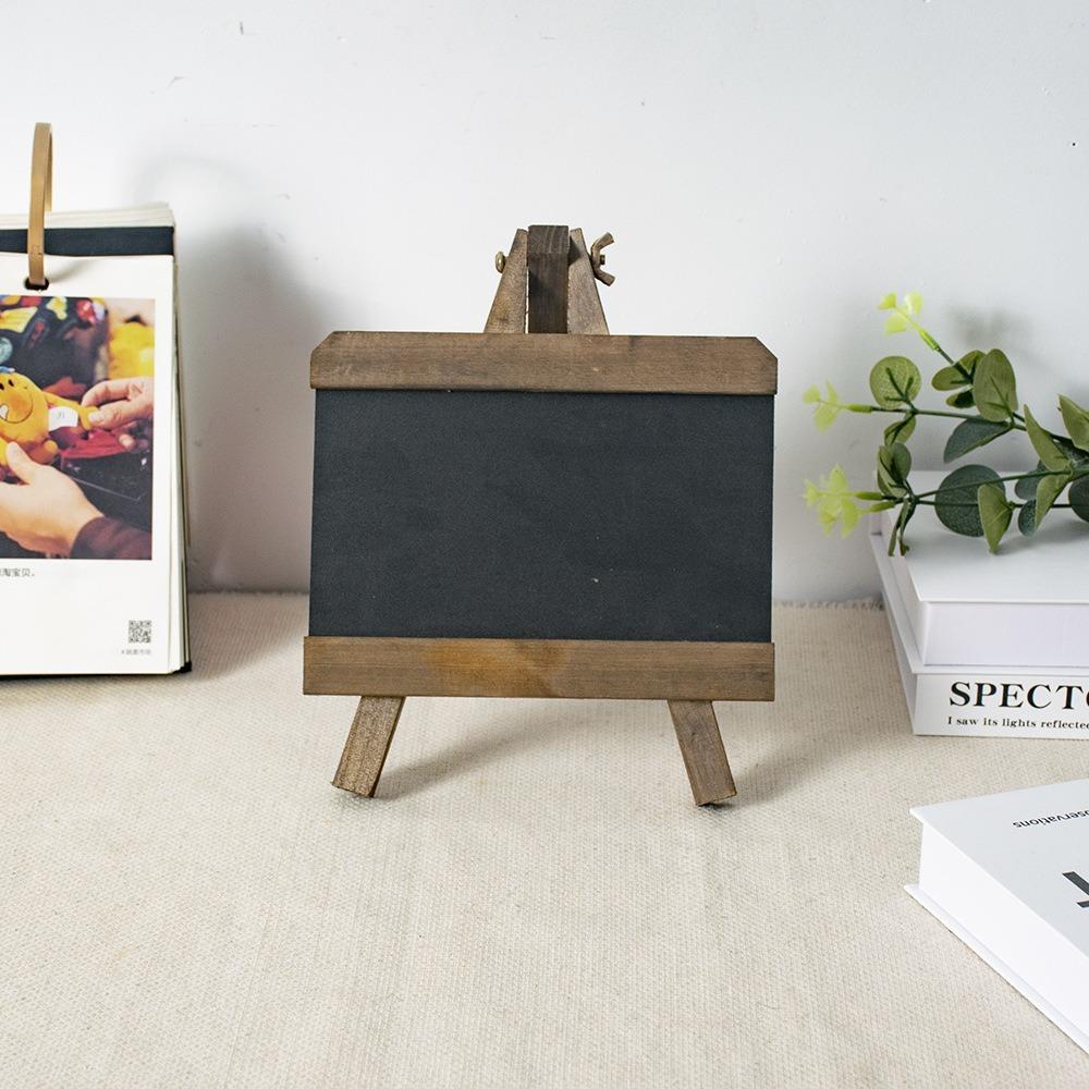 Nordic Style Retro Bar Chalkboard Mini Small Wooden Blackboard Desktop Memo Board  Home Office