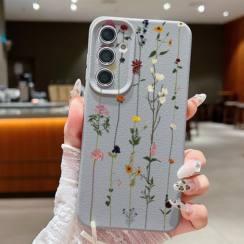 Чехол с цветочным узором для Samsung Galaxy S25 Ultra Capa S24 Ultra S23 S22 Plus S21 FE A15 A16 A25 A26 A34 A35 A36 A54 A55 A56 5G
