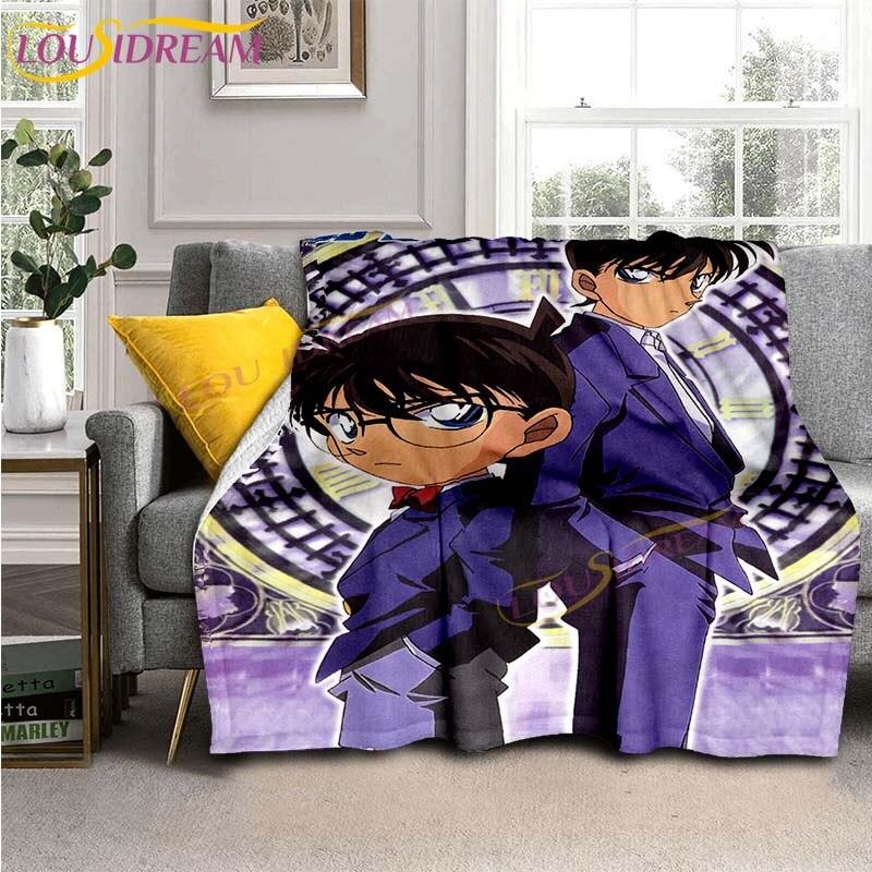 Detective and Thief Conan Blankets Classic Anime Flannel Blankets Sofa Throw Blanket Children Adult Gift Travel Camping Blankets