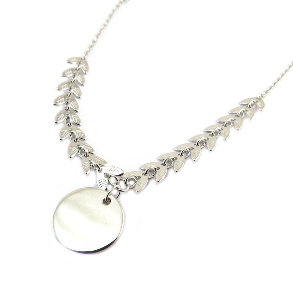 Les Trésors De Lily [P6859] - Silver 'Epi De Wheat' Silver Necklace (rhodium-plated) - 13 Mm