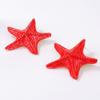 Simple fashion marine casual style alloy dripping oil red starfish stud earrings versatile vacation women's earrings accessories
