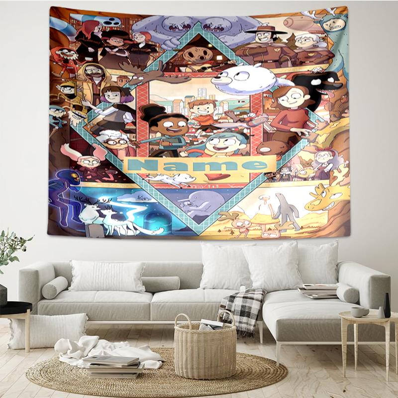 Custom Name Hilda Print Tapestry, Backdrop, Easy Setup, Ideal for Bedroom, Office & Living Room, with Aesthetic Wall Hanging Decor.