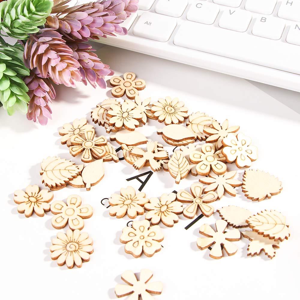 Kid Gift Crafts DIY Scrapbooking Embellishments Wood Slice Doodle Educational Toy Wooden Decoration
