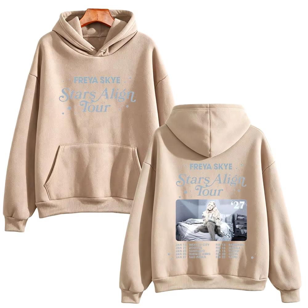 Freya Skye Stars Align Tour 2027 Poster Graphic Print Sweatshirt Men Women Hoodie Oversized Streetwear Fashion Fashion Pullover