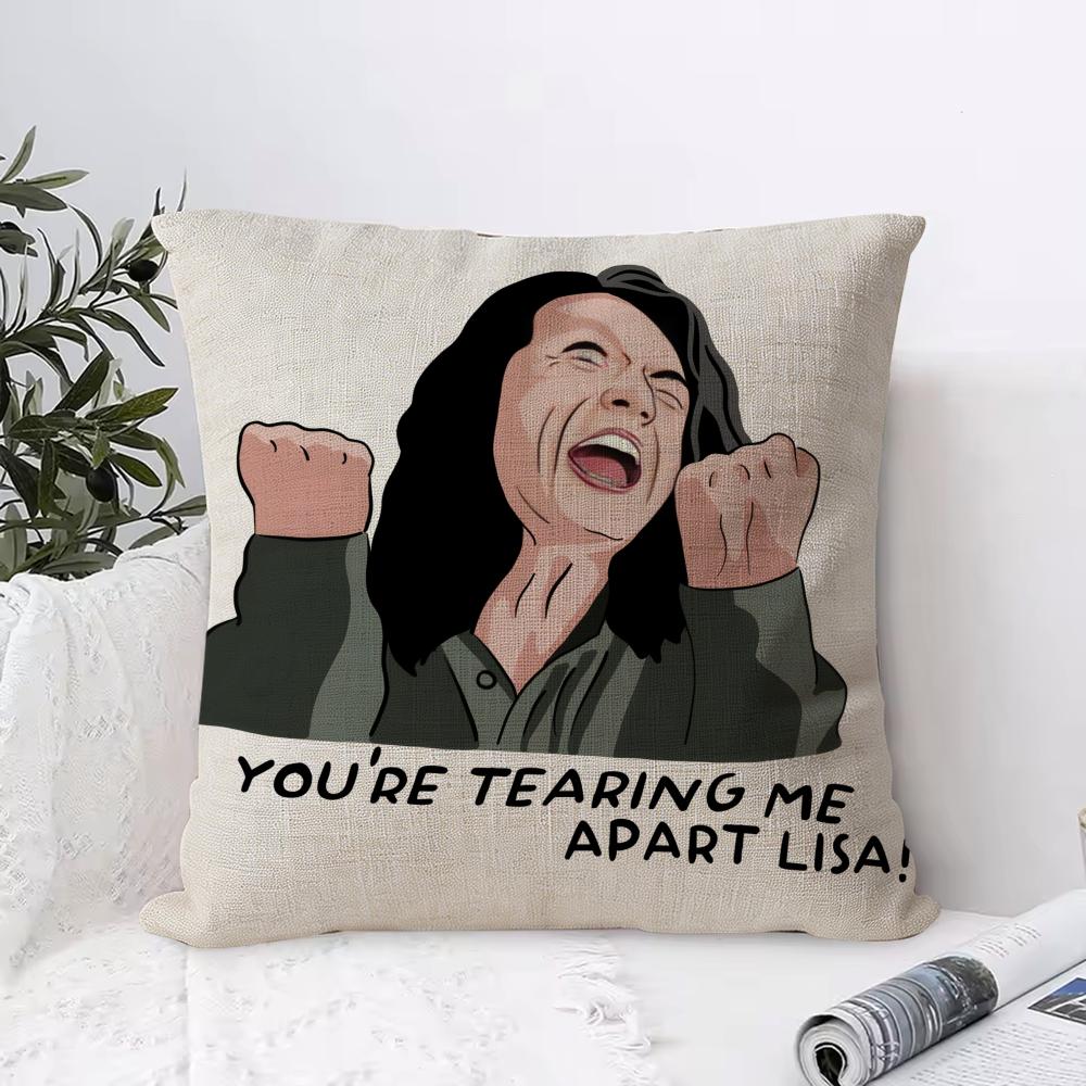The Room TTommy Wiseau Cushion Cover Breathable Linen Pillow Cover SkinFriendly Home Decor Pillowcase with Hidden Zipper
