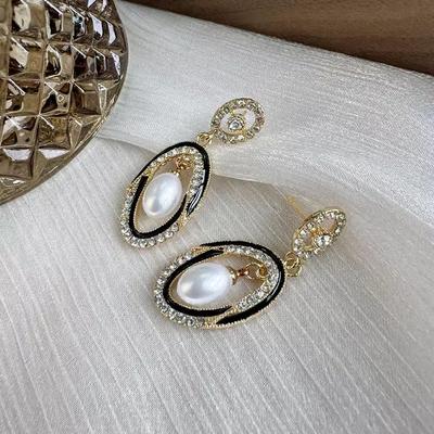 Серьги с жемчугом в форме капли воды, супер яркие модные женские серьги-ниши, тонкие трендовые и универсальные серьги-подвески