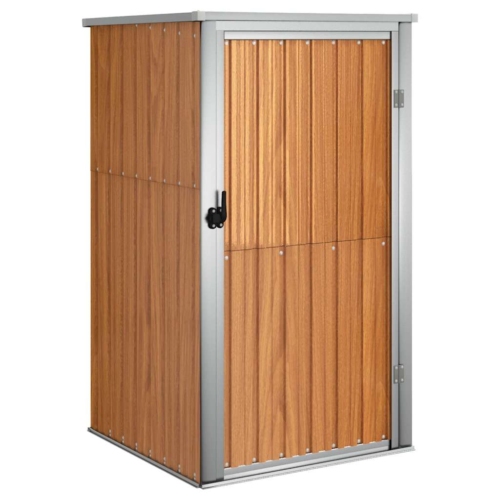 vidaXL Gerätehaus Braun 88x89x161 cm Verzinkter Stahl