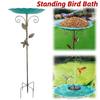 Винтажная поилка для птиц с металлическим колом, уличная поилка для птиц, не ржавеющая, отдельно стоящая поилка для сада, патио, двора, газона