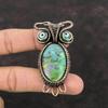 Ruby Fuchsite Pendant Green Color Evil Eye Pendant Copper Wire Wrapped Pendant Handmade Gemstone Jewelry Owl Pendant Copper Jewelry For Gift