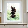Static Glass Sticker, Traceless Reusable Window Decal, Halloween Bird Shapes Wizard Hat Crow Colorful Parrot Skull Spider Web Window
