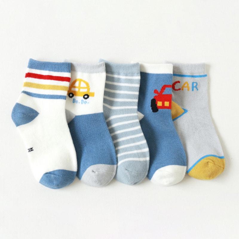 5 шт./компл., детские хлопковые мягкие удобные носки высокого качества, детские вязаные носки без рукавов, детские носки с героями мультфильмов