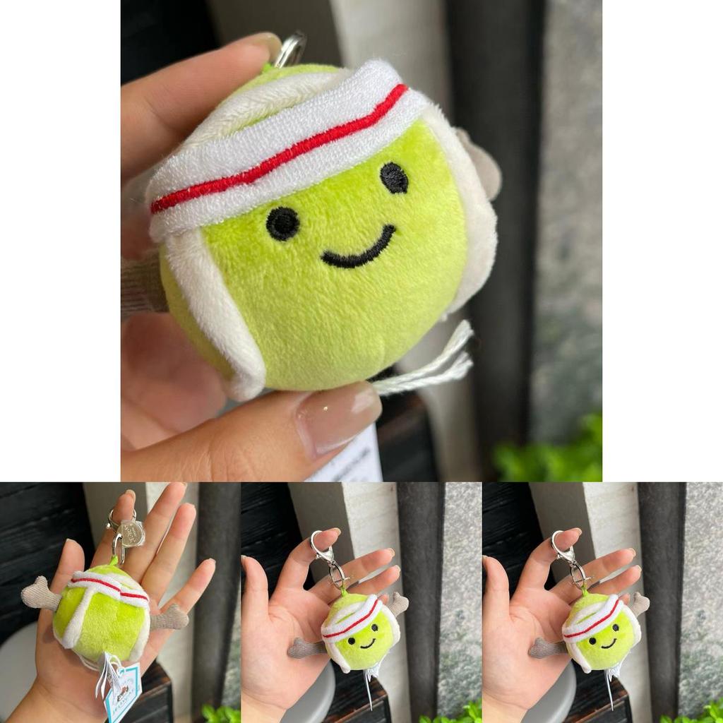 Очаровательный плюшевый брелок в виде бейсбольного и теннисного мяча, милая мягкая игрушка в подарок для детей