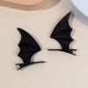 Halloween Party Wear Bat Wing Barrette Gothic Head Decor Creative Devil Hair Clip  Kids