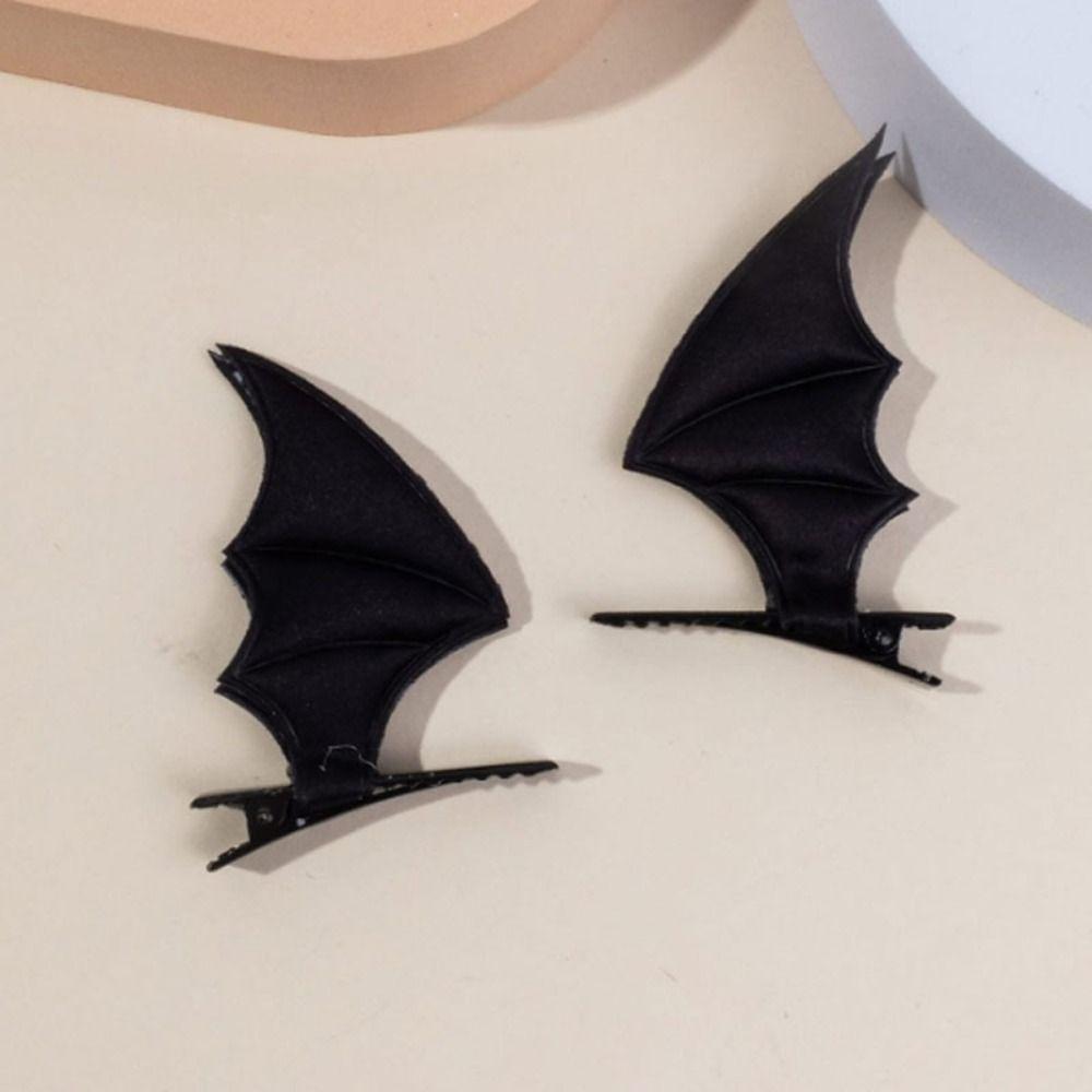 Halloween Party Wear Bat Wing Barrette Cosplay Props Head Decor Theme Devil Hair Clip  Female