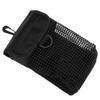 21x14cm Portable Diving Mesh Gear Bag with Hang Buckle Lightweight Underwater Surface Marker Buoy Mesh PouchBlack