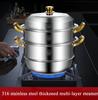 316 Stainless Steel Steamer Food Grade Enlarged and Thickened Household Large Capacity Multi-layer Steamer Soup Pot for Cooking