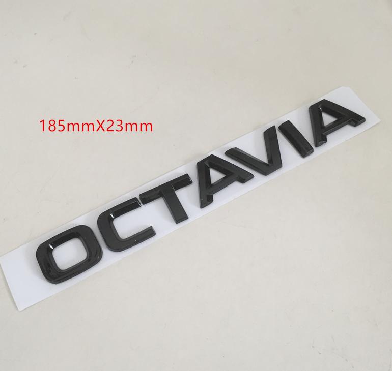 1 шт. 3D ABS OCTAVIA высокое качество серебристо-черный Автомобильный буквенный значок Задний багажник Наклейки значок стикер Наклейка стайлинг Для Skoda
