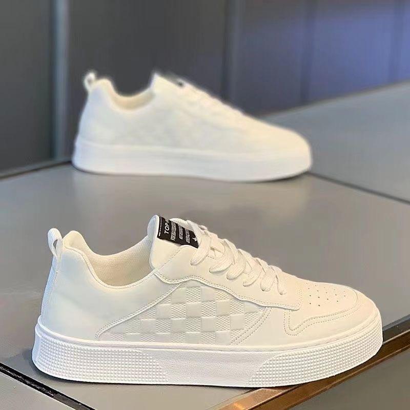 New Style of Summer Men's Shoes Breathable Small White Shoes for Men's Korean Style Trendy Versatile Thick Sole Sports and Casual Board