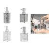 Clear Crystal Soap Dispenser Refillable Liquid Hand Soap Dish Soap Dispensers for Bathroom Counter Kitchen Sink