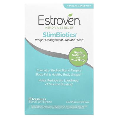 Облегчение симптомов менопаузы, пробиотическая смесь Slimbiotic® для контроля веса, 30 капсул