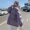 Хлопковая одежда Женская Новая Хлебная одежда Утолщенная Зимняя Хлопковая одежда Свободная Теплая Куртка с капюшоном