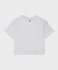 BASIC HOUSE Women'S Round Cropped Short Sleeve T-Shirt White Lats0202