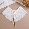 Linbaiway Lace Chiffon Doll Fake Collar Ladies Shawl Wrap Removable Detachable Embroidered False Collar Clothes Accessory
