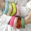 Acrylic Geometric Chunky Bangles Colorful Wristband New Charm Bracelet  Women