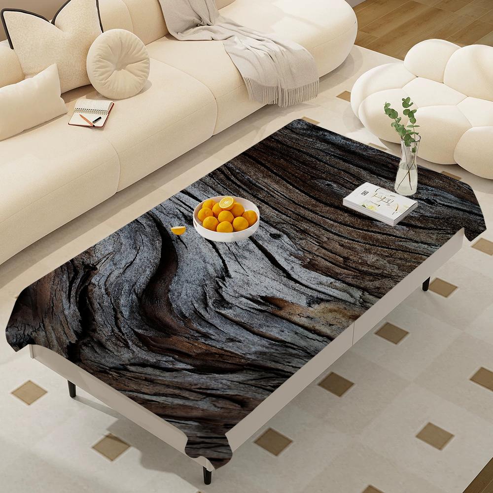 Красивые Деревянные Прямоугольные Скатерти Моющиеся Свадебная Вечеринка Кухня Обеденная Гостиная Украшение на День Рождения Стол