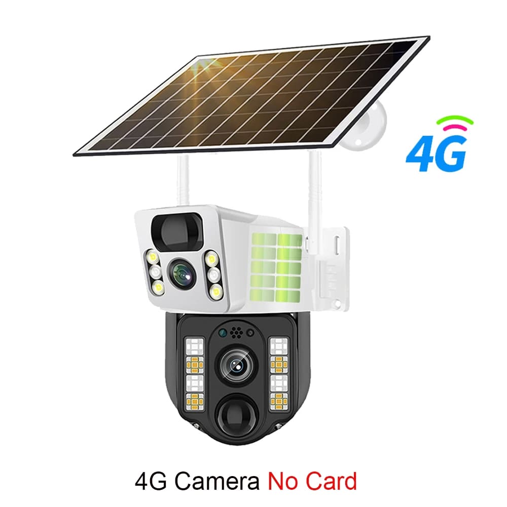 LS VISION Solar WiFi/4G Camera 4K 8MP Dual Lens Low Power Battery CCTV Cameras PIR Motion Detection Auto Track V380 Surveillance Monitor