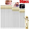 12/24/36pcs Self-Threading Sewing Needles Stainless Steel Quick Blind Threading Needle Stitching Pins DIY Punch Needle Threader