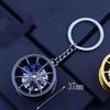 Zinc Zinc Zinc Alloy Wheel Hub Key Chain Rotatable Car Accessories Keychain  Girls Boys