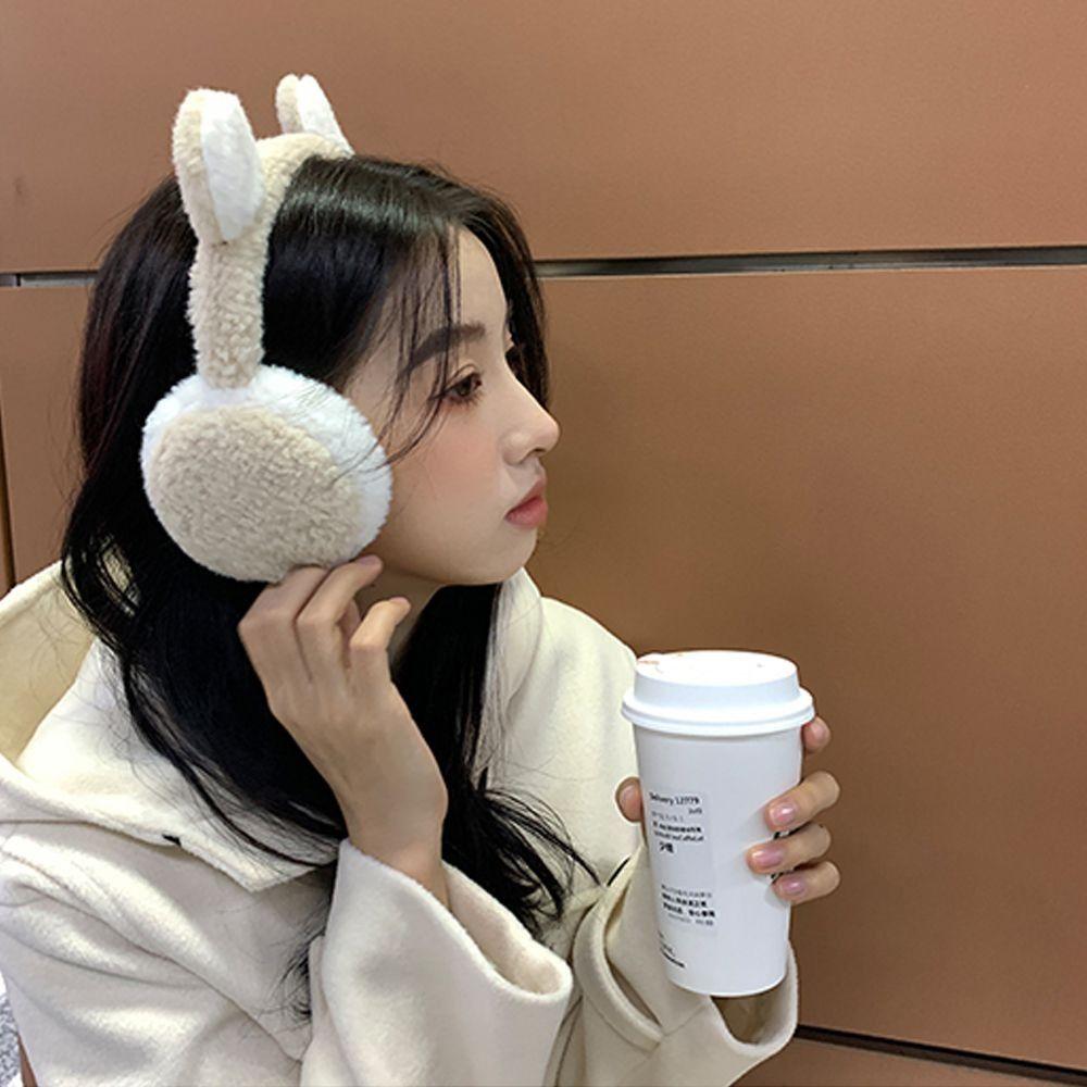 Windproof Winter Plush Earmuffs Warm Women Earflap Korean Bear Ear Earmuffs Girls