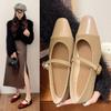 Мода Мягкая женская обувь Осенняя женская обувь Квадратный носок Повседневная обувь Кроссовки Осень Новое платье Удобная бабушка Лето Ретро пряжка ремешок