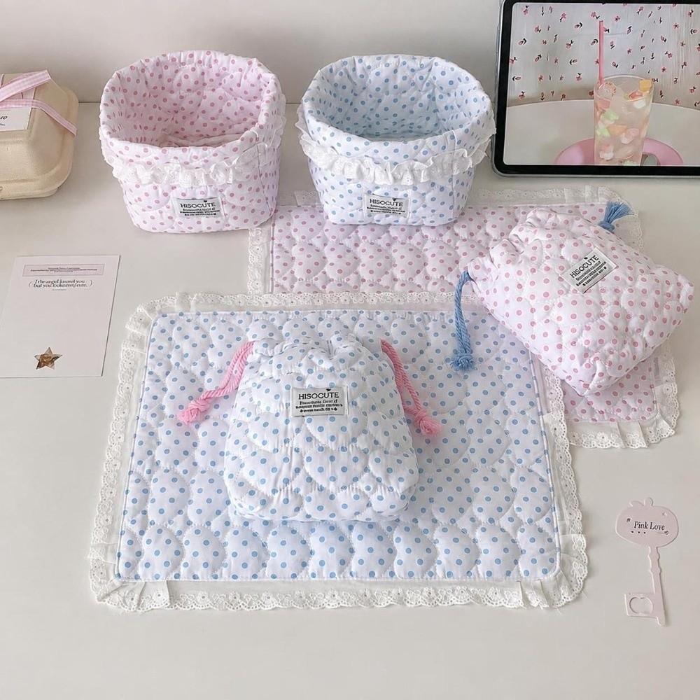 Flounced Lace Placemat Square Tablecloth Cute Cup Coaster  for Student Girls