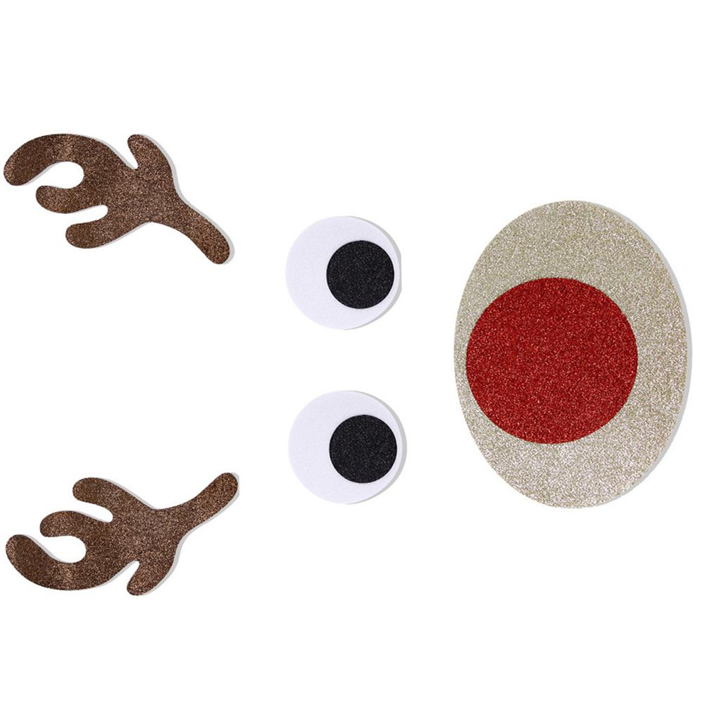 Christmas Decorations Felt Cloth Cartoon Door Stickers Shop Window Decorative Ornament Decor Xmas Elk Door Decals