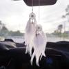 Mini Car Feather Interior Pendant Car Interior Rearview Mirror Accessories Girls Decoration Home Wall Pendant