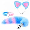 Erotica Sm Props Fox Lady Erotica Set Fox Hairband Tail Anal Plug Cat Collar Three Piece Set