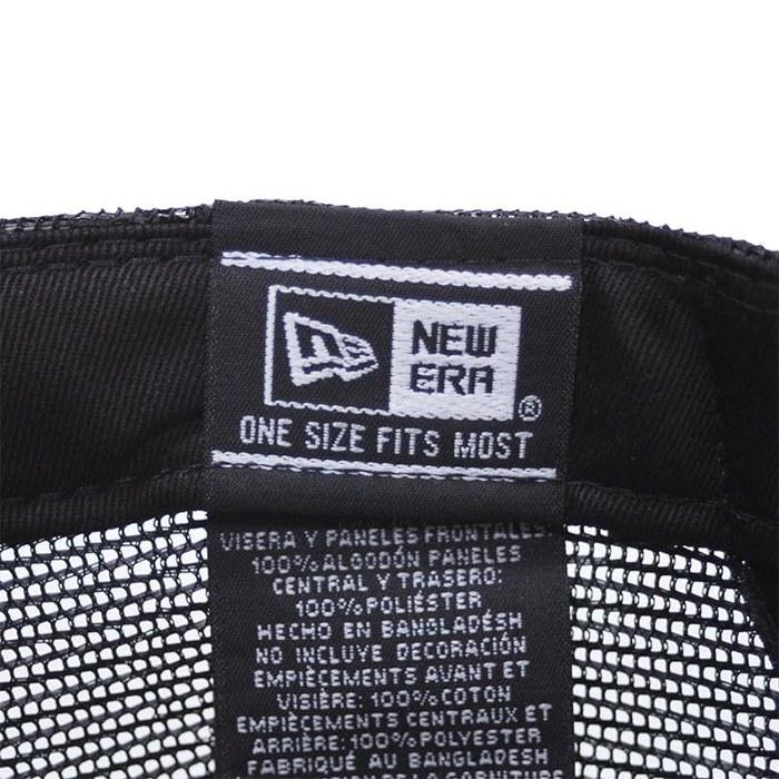 [New Era] Mesh Cap Logo Men's Cap Side Logo Plain Hat 9FORTY NewEra Baseball Cap Free Size (Graphite/Black)